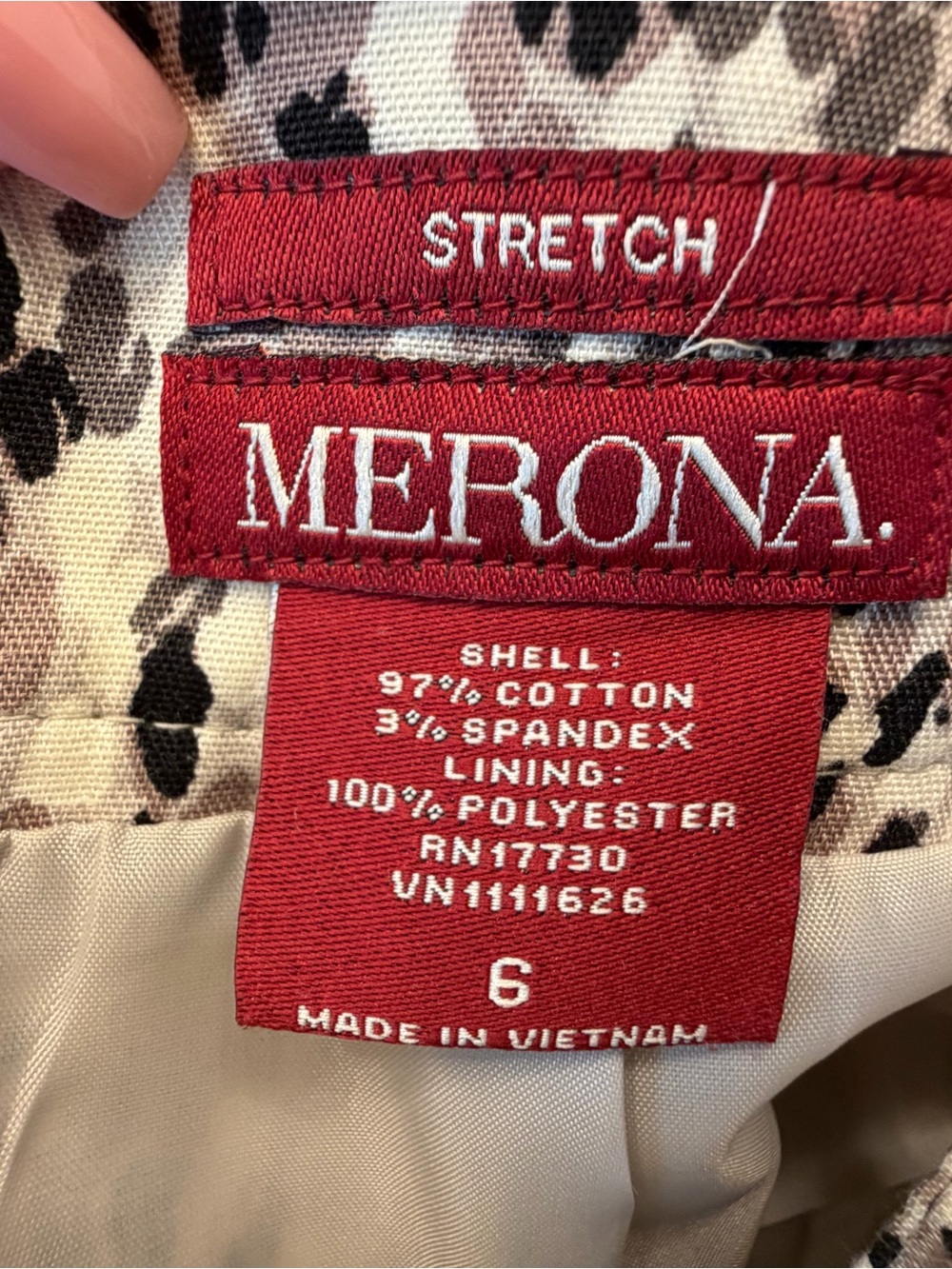 Merona Animal Print skirt in Beige and Black